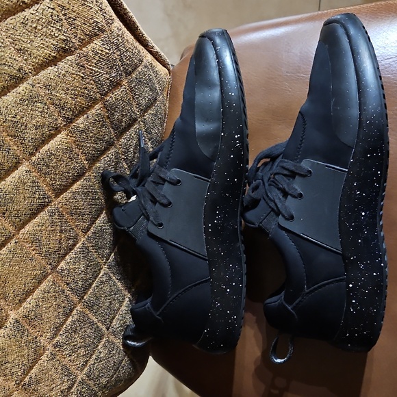 Snibbs Spacecloud 2.0 Black Speckle Lace Up Work Sneakers Shoes - Picture 3 of 6